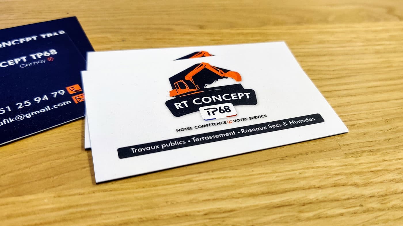 Cartes de visite de RT Concept TP 68 créées par LEVEL 1