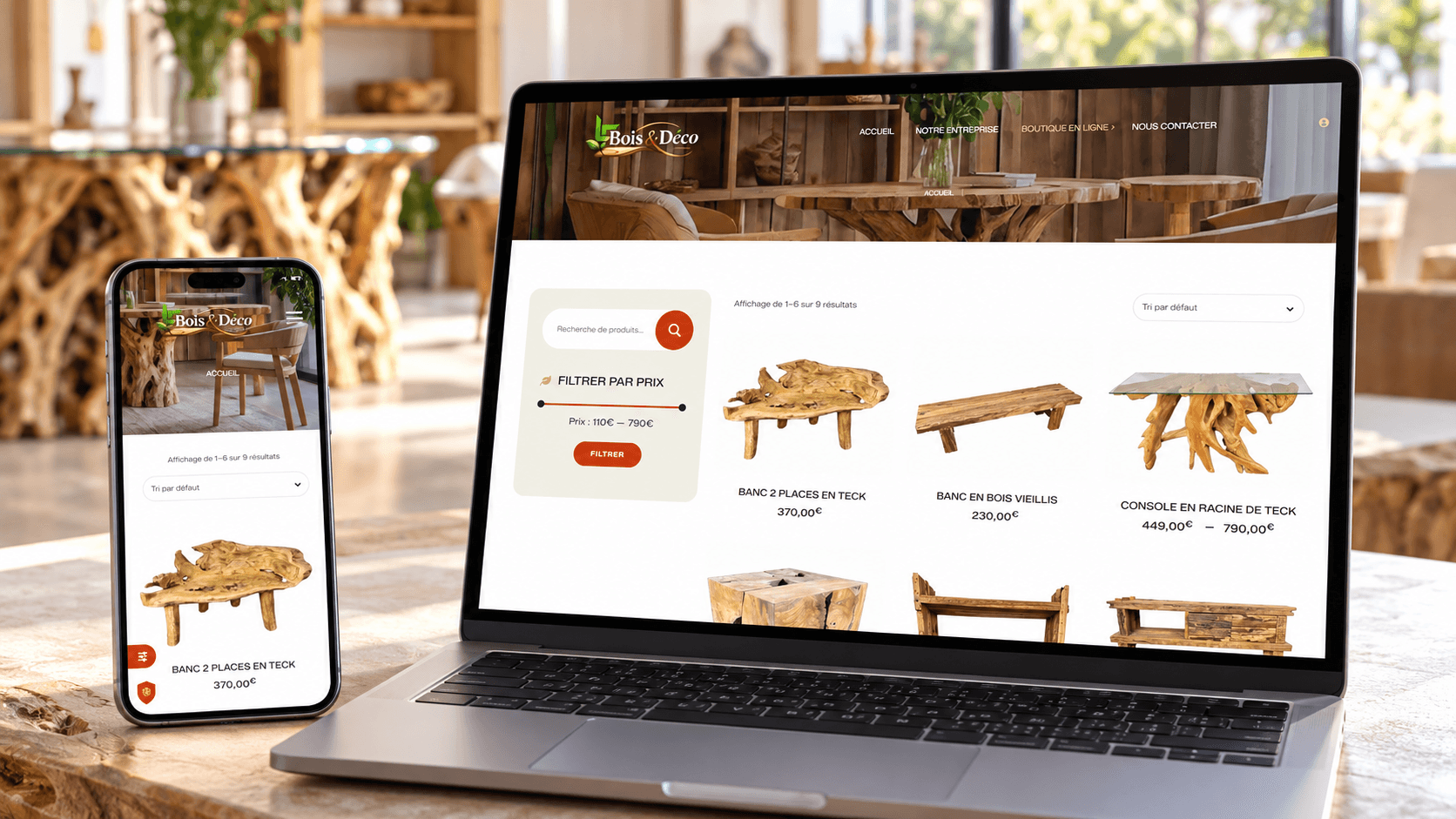 Réalisation LEVEL 1 pour LF Bois & Déco
