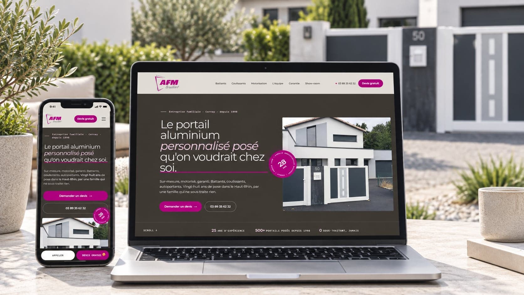 Site de AFM Bruckert, réalisé par LEVEL 1