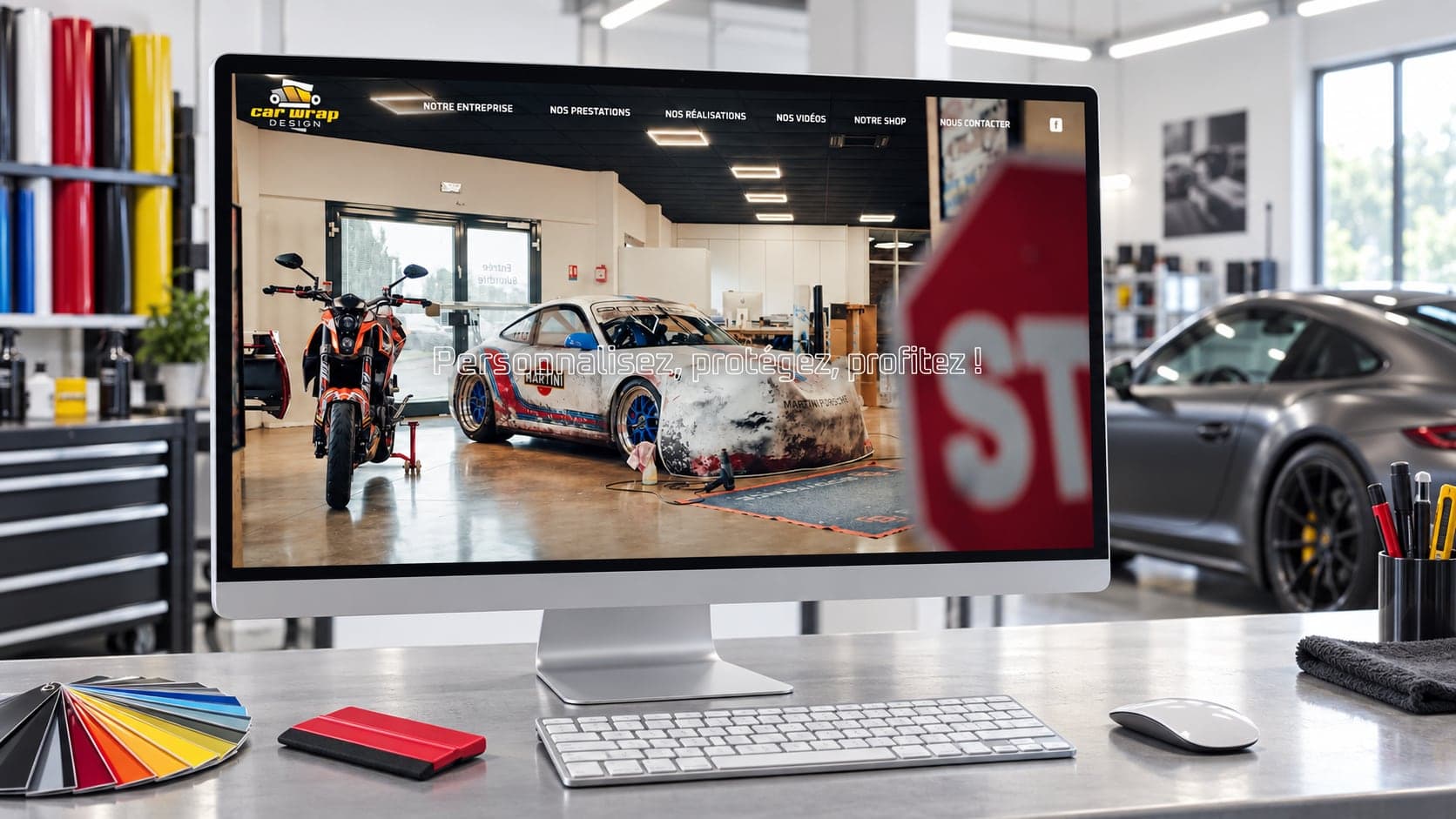 Site de CarWrap Design, réalisé par LEVEL 1